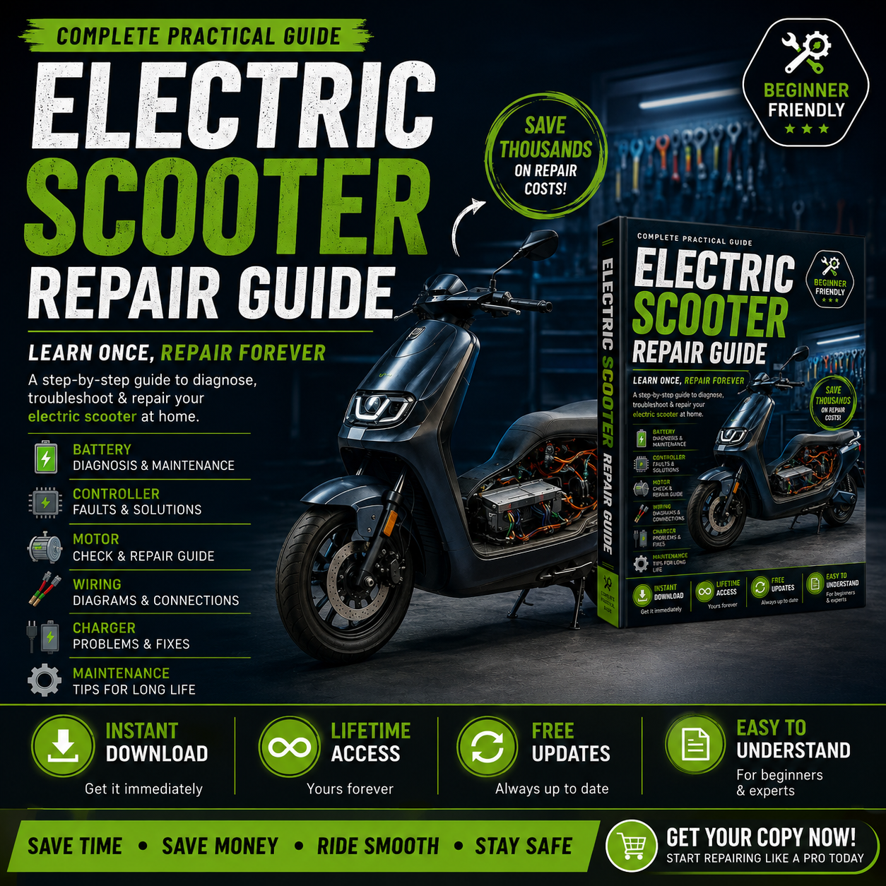 Electric Scooter Repair Guide E-Book cover